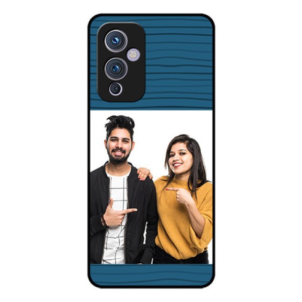Oneplus 9 5G Custom Glass Phone Case - Blue Pattern Cover Design Oneplus 9 5G Custom Glass Phone Case - Blue Pattern Cover Design