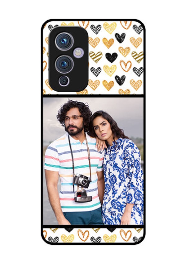 Oneplus 9 5G Photo Printing on Glass Case - Love Symbol Design