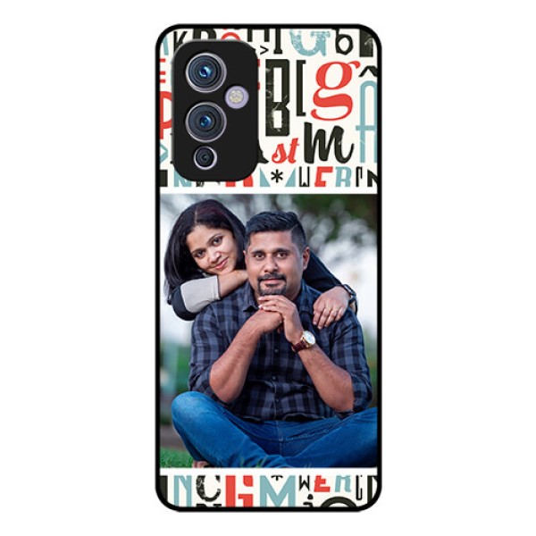 Oneplus 9 5G Personalized Glass Phone Case - Alphabet Design