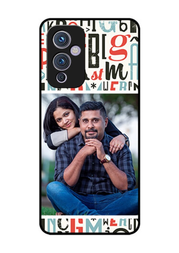 Oneplus 9 5G Personalized Glass Phone Case - Alphabet Design