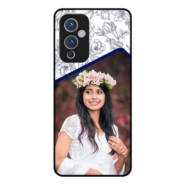 Oneplus 9 5G Personalized Glass Phone Case - Premium Floral Design