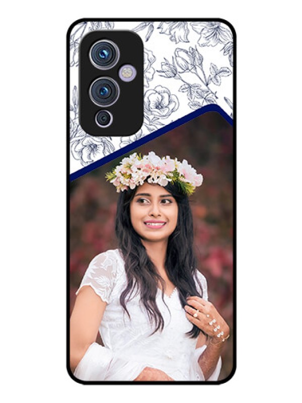 Custom Oneplus 9 5G Personalized Glass Phone Case - Premium Floral Design