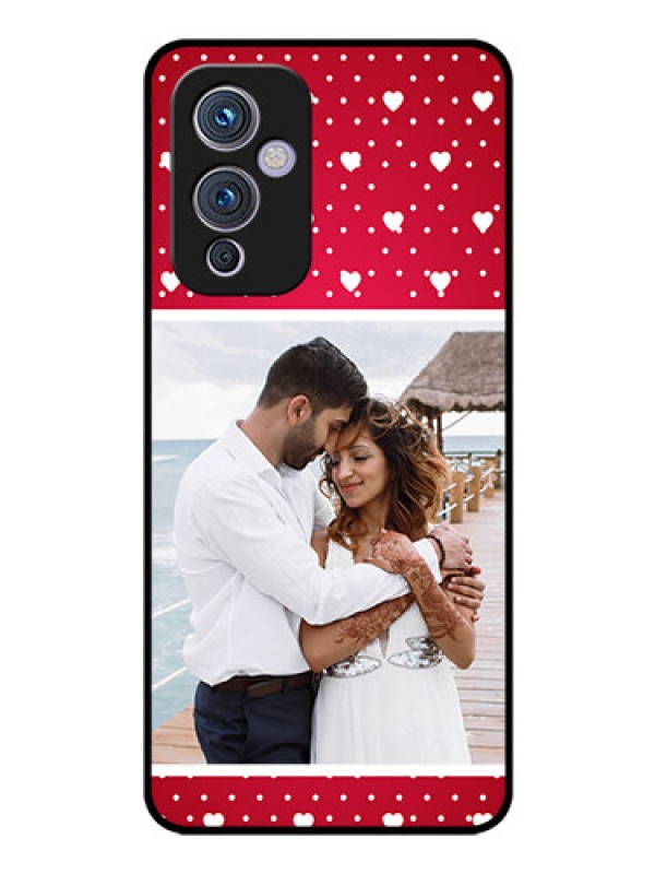 Custom Oneplus 9 5G Photo Printing on Glass Case - Hearts Mobile Case Design