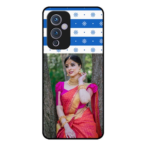 Oneplus 9 5G Photo Printing on Glass Case - Snow Pattern Design