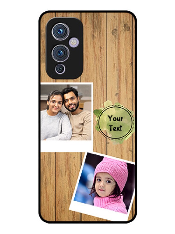 Custom Oneplus 9 5G Custom Glass Phone Case - Wooden Texture Design