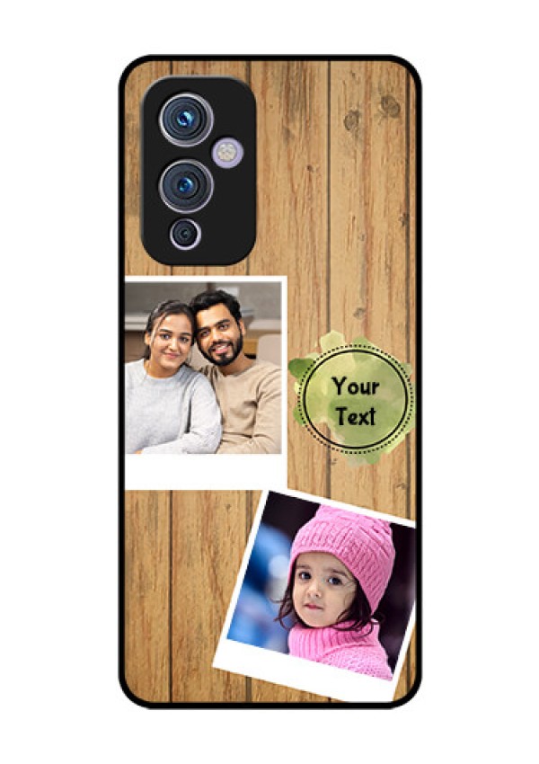 Oneplus 9 5G Custom Glass Phone Case - Wooden Texture Design