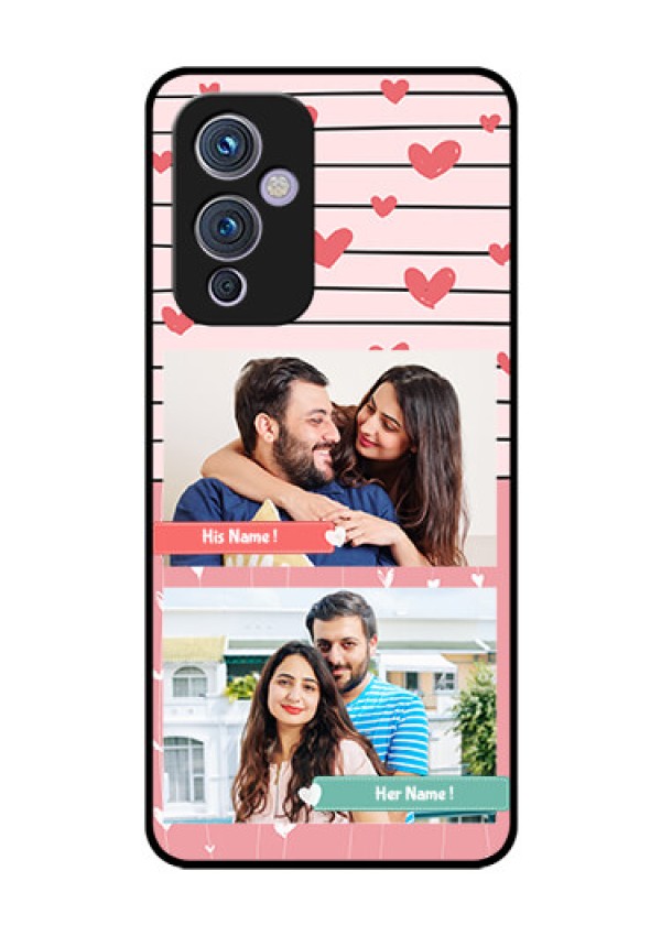 Oneplus 9 5G Custom Glass Mobile Case - Photo with Heart Design