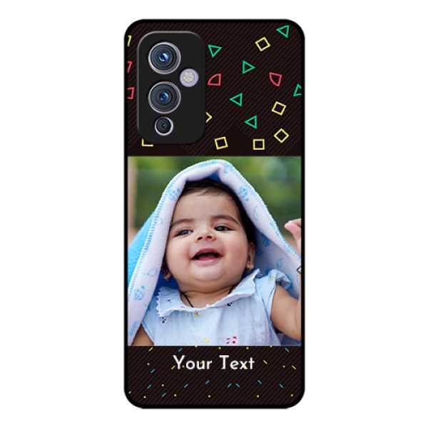 Oneplus 9 5G Custom Glass Phone Case - with confetti birthday design Oneplus 9 5G Custom Glass Phone Case - with confetti birthday design