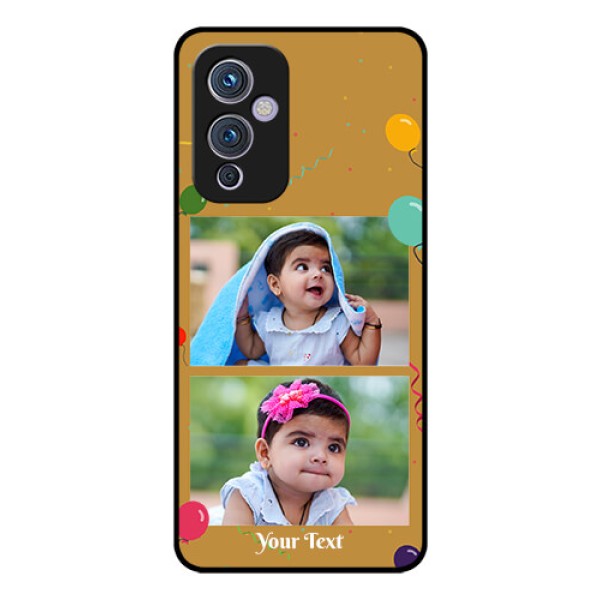 Oneplus 9 5G Personalized Glass Phone Case - Image Holder with Birthday Celebrations Design Oneplus 9 5G Personalized Glass Phone Case - Image Holder with Birthday Celebrations Design