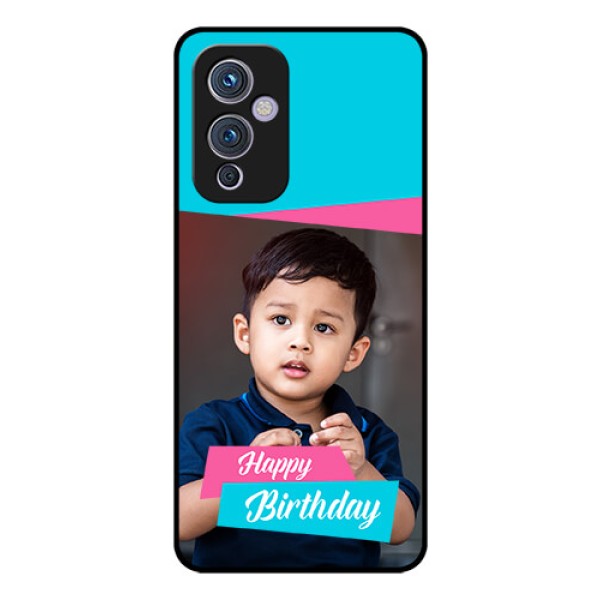 Oneplus 9 5G Personalized Glass Phone Case - Image Holder with 2 Color Design