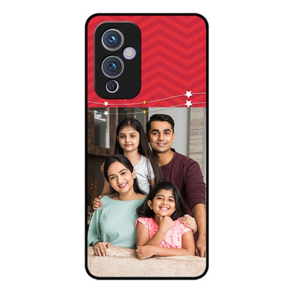 Oneplus 9 5G Personalized Glass Phone Case - Happy Family Design