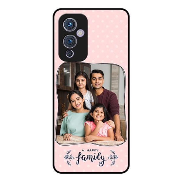Oneplus 9 5G Custom Glass Phone Case - Family with Dots Design Oneplus 9 5G Custom Glass Phone Case - Family with Dots Design