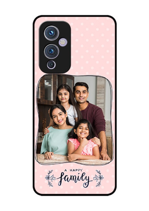 Oneplus 9 5G Custom Glass Phone Case - Family with Dots Design