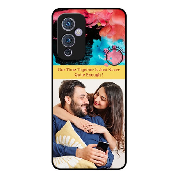 Oneplus 9 5G Custom Glass Mobile Case - Quote with Acrylic Painting Design Oneplus 9 5G Custom Glass Mobile Case - Quote with Acrylic Painting Design