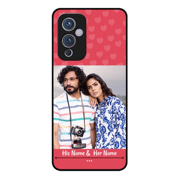 Oneplus 9 5G Photo Printing on Glass Case - Simple Love Design
