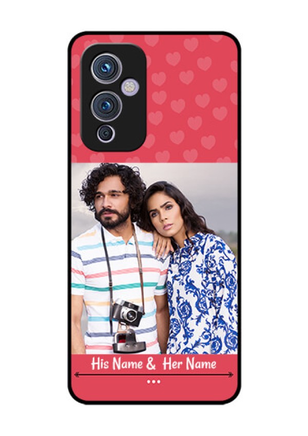 Oneplus 9 5G Photo Printing on Glass Case - Simple Love Design