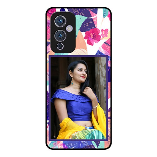 Oneplus 9 5G Custom Glass Mobile Case - Abstract Floral Design Oneplus 9 5G Custom Glass Mobile Case - Abstract Floral Design