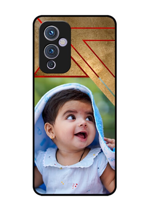 Oneplus 9 5G Personalized Glass Phone Case - Gradient Abstract Texture Design