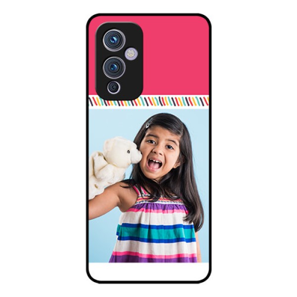 Oneplus 9 5G Personalized Glass Phone Case - Line art design