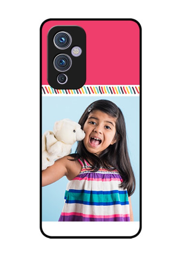 Oneplus 9 5G Personalized Glass Phone Case - Line art design