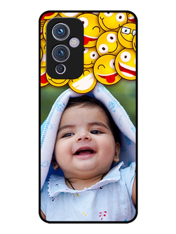 Custom Oneplus 9 5G Custom Glass Mobile Case - with Smiley Emoji Design