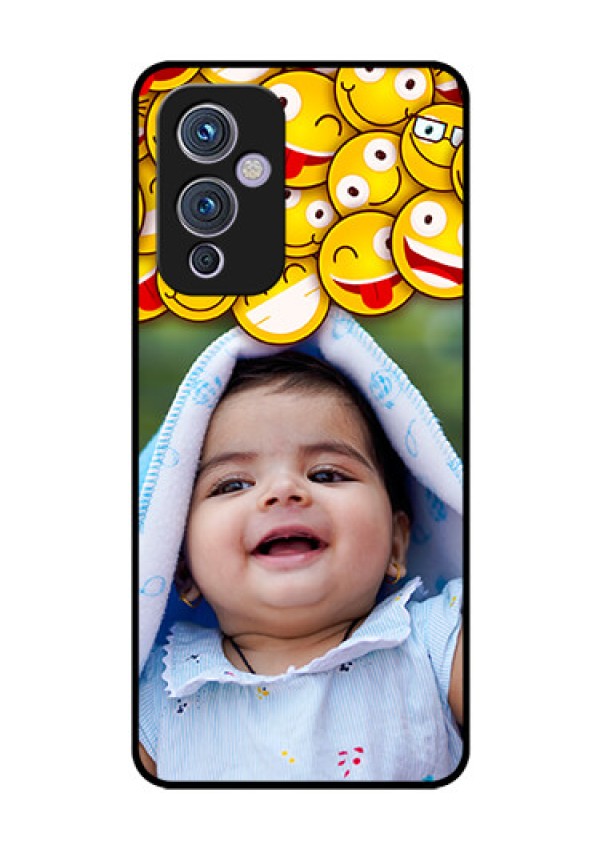 Oneplus 9 5G Custom Glass Mobile Case - with Smiley Emoji Design