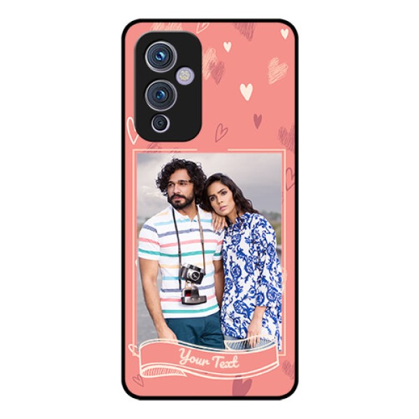 Oneplus 9 5G Custom Glass Phone Case - Love doodle art Design