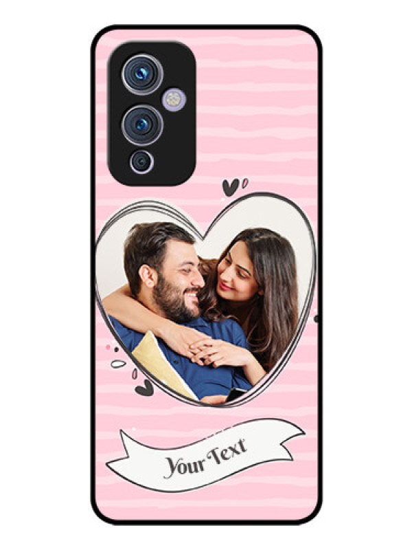 Custom Oneplus 9 5G Custom Glass Phone Case - Vintage Heart Design