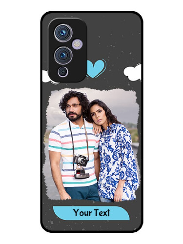 Custom Oneplus 9 5G Custom Glass Phone Case - Splashes with love doodles Design