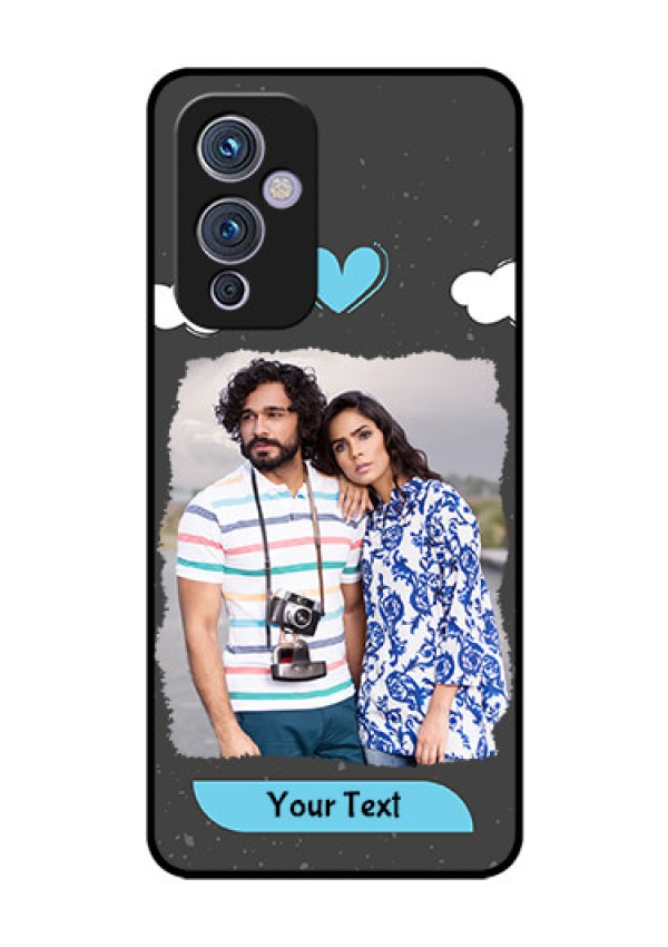 Oneplus 9 5G Custom Glass Phone Case - Splashes with love doodles Design