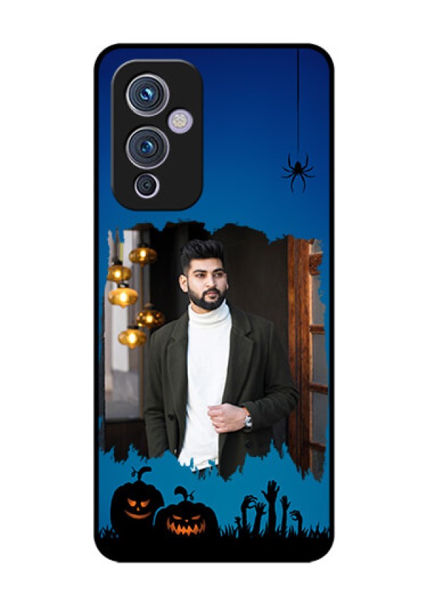 Oneplus 9 5G Photo Printing on Glass Case - with pro Halloween design 