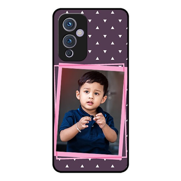 Oneplus 9 5G Custom Glass Mobile Case - Triangle Pattern Dotted Design Oneplus 9 5G Custom Glass Mobile Case - Triangle Pattern Dotted Design