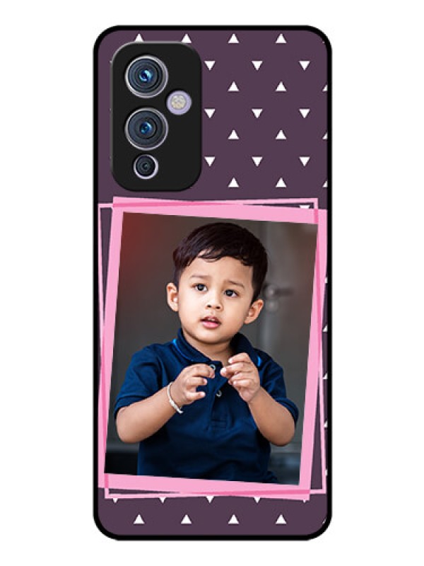 Custom Oneplus 9 5G Custom Glass Mobile Case - Triangle Pattern Dotted Design