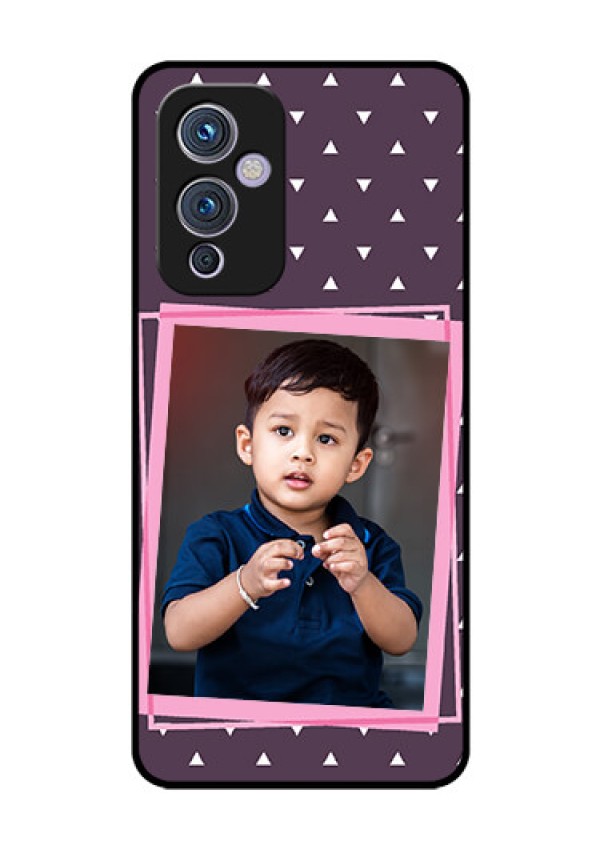Oneplus 9 5G Custom Glass Mobile Case - Triangle Pattern Dotted Design