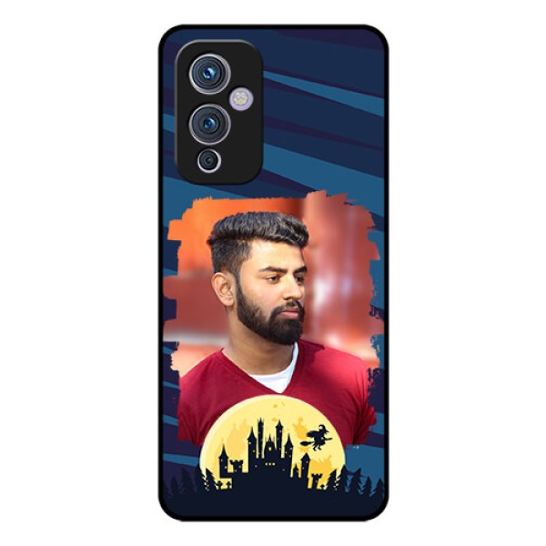Oneplus 9 5G Photo Printing on Glass Case - Halloween Witch Design 