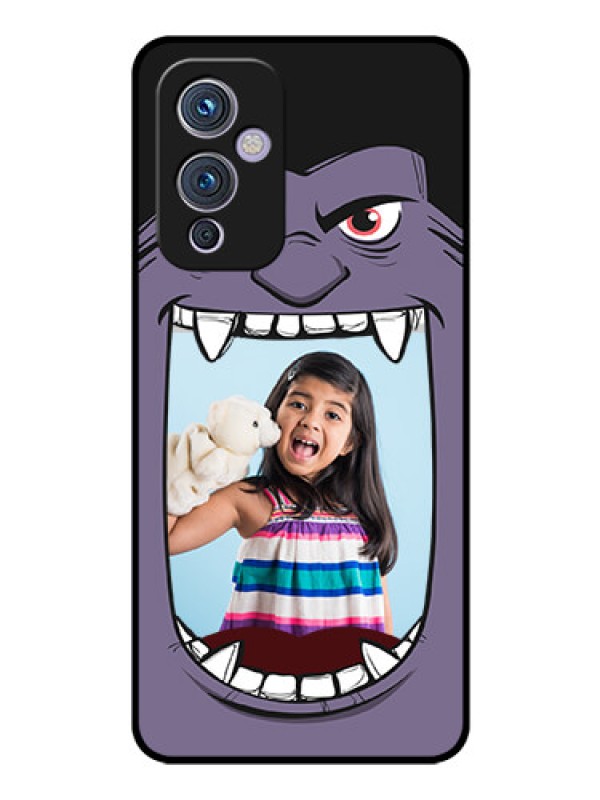 Custom Oneplus 9 5G Custom Glass Phone Case - Angry Monster Design