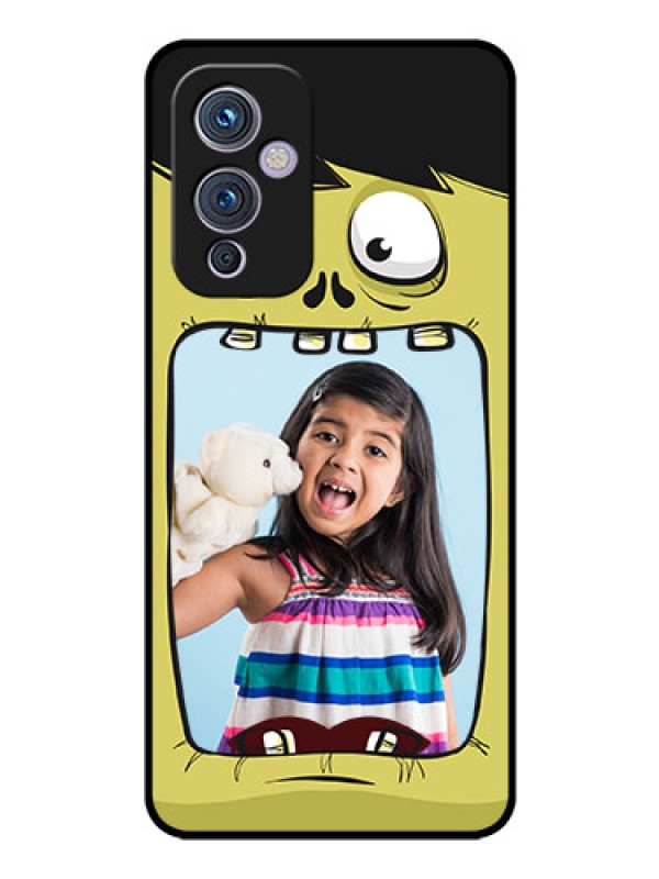 Custom Oneplus 9 5G Personalized Glass Phone Case - Cartoon monster back case Design