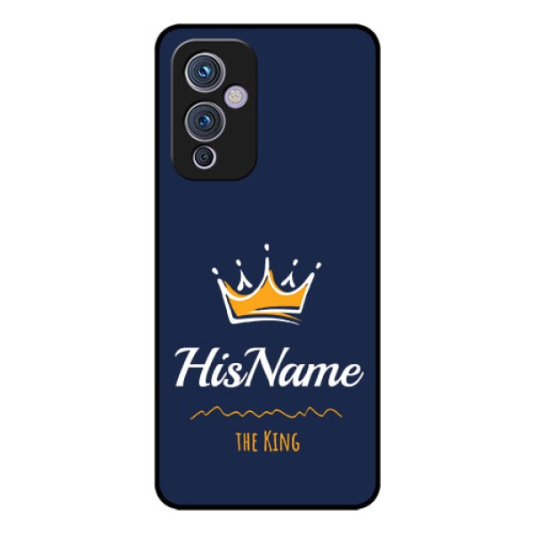 Oneplus 9 5G Glass Phone Case King with Name