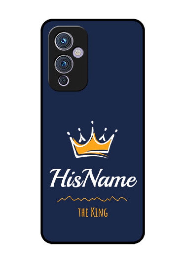Oneplus 9 5G Glass Phone Case King with Name