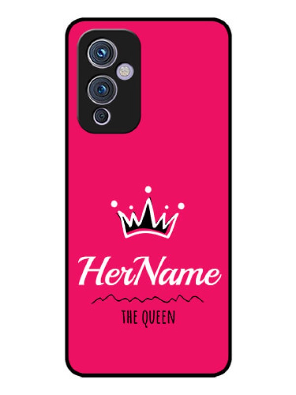 Custom Oneplus 9 5G Glass Phone Case Queen with Name