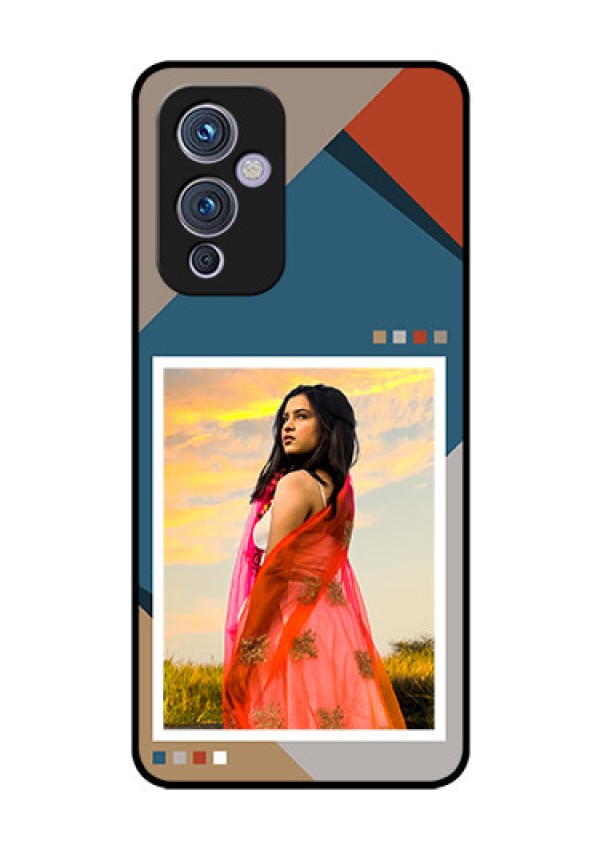 OnePlus 9 5G Personalized Glass Phone Case - Retro color pallet Design