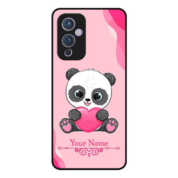 OnePlus 9 5G Custom Glass Mobile Case - Cute Panda Design
