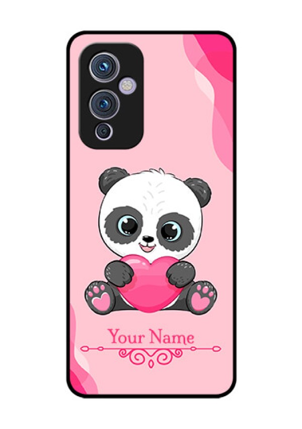 OnePlus 9 5G Custom Glass Mobile Case - Cute Panda Design