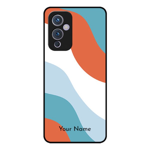 OnePlus 9 5G Custom Glass Mobile Case - coloured Waves Design