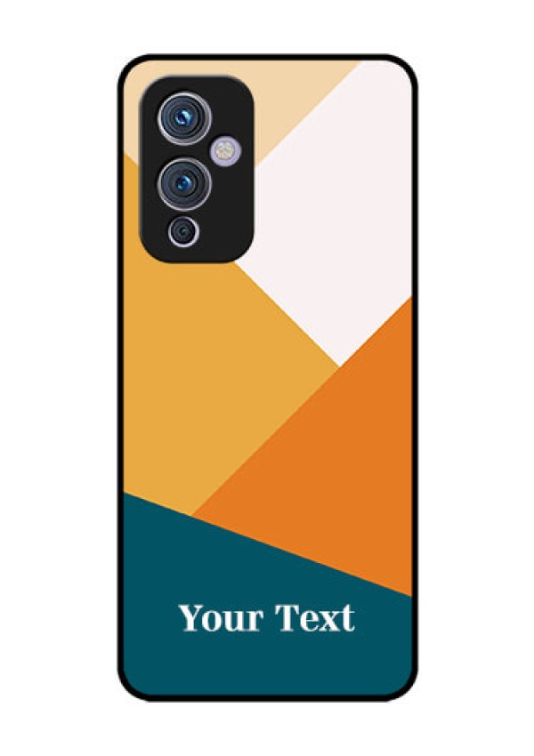 OnePlus 9 5G Personalized Glass Phone Case - Stacked Multi-colour Design