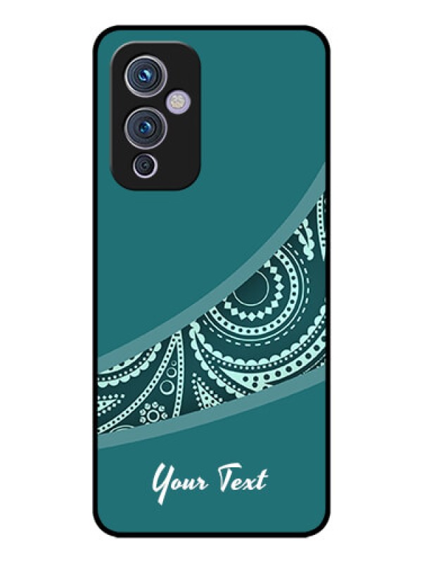Custom OnePlus 9 5G Photo Printing on Glass Case - semi visible floral Design