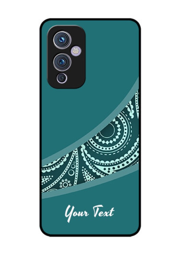 OnePlus 9 5G Photo Printing on Glass Case - semi visible floral Design