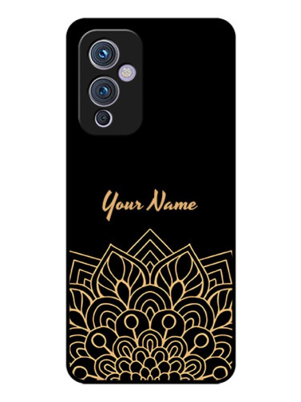 Custom OnePlus 9 5G Custom Glass Phone Case - Golden mandala Design