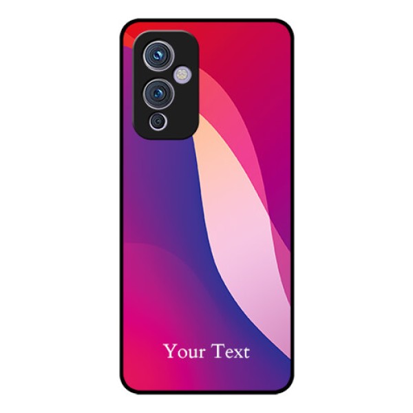 OnePlus 9 5G Personalized Glass Phone Case - Digital abstract Overlap Design OnePlus 9 5G Personalized Glass Phone Case - Digital abstract Overlap Design