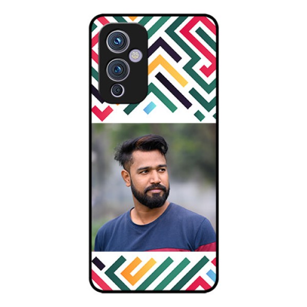 OnePlus 9 5G Personalized Glass Phone Case - Colorful Maze Pattern Design OnePlus 9 5G Personalized Glass Phone Case - Colorful Maze Pattern Design